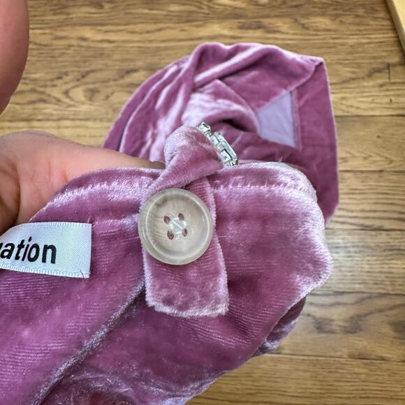 Reformation Pia Velvet Dress in Sugar Plum Pink - Picture 9 of 12